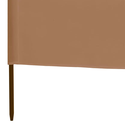 Windscherm 3-Panelen Stof 400 x 160 cm Taupe