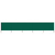 Windscherm 5 panelen 600x80 cm groen nonwoven stof
