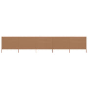Windscherm 5-panelen 600x80 cm taupe stof