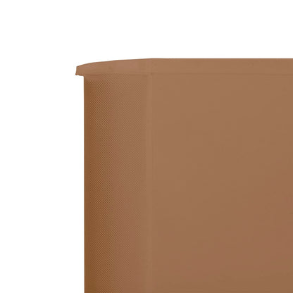 Windscherm 5-Panelen Stof 600 x 80 cm Taupe