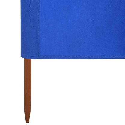 Windscherm 5-Panelen 600X80 Cm Stof Azuurblauw