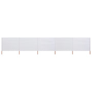Windscherm 600x120 cm stof zandwit