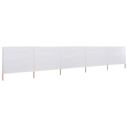 Windscherm 5-Panelen Stof 600 x 120 cm Zandwit