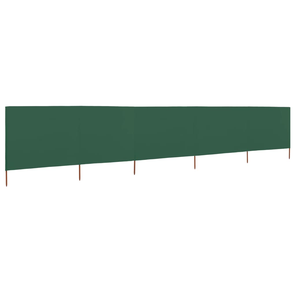 Windscherm 5-Panelen Stof 600 x 120 cm Groen