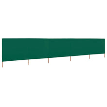 Windscherm 5-Panelen Stof 600 x 120 cm Groen