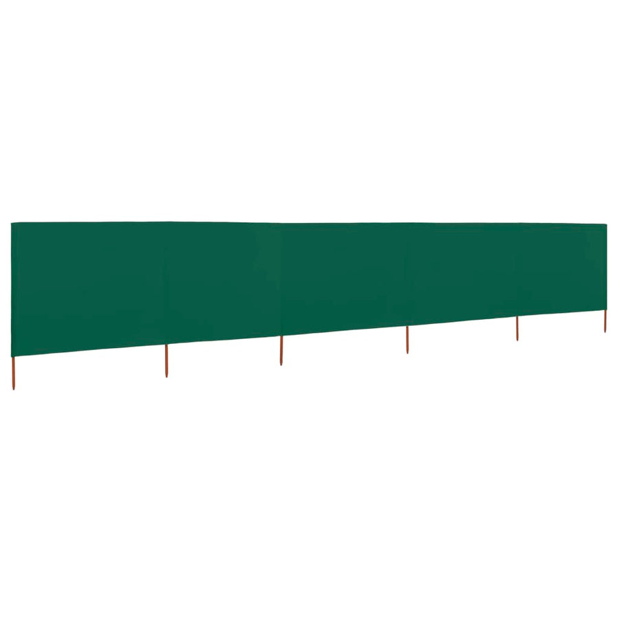 Windscherm 5-Panelen Stof 600 x 120 cm Groen