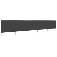 Windscherm 5-Panelen 600X120 Cm Stof Antraciet 600 x 120 cm