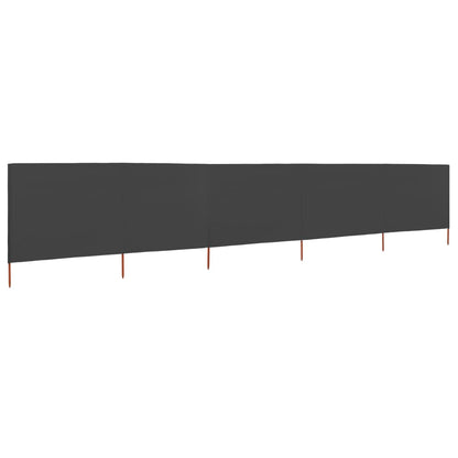 Windscherm 5-Panelen 600X120 Cm Stof Antraciet 600 x 120 cm
