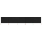 Windbreak 5-panel 600x120 cm fabric black