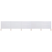 Windscherm 5 panelen 600x160 cm zandwit stof