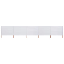 Windscherm 5-Panelen Stof 600 x 160 cm Zandwit