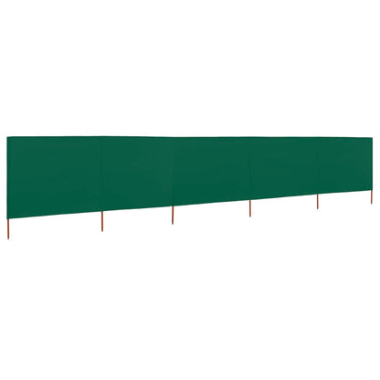 Windscherm 5-Panelen Stof 600 x 160 cm Groen