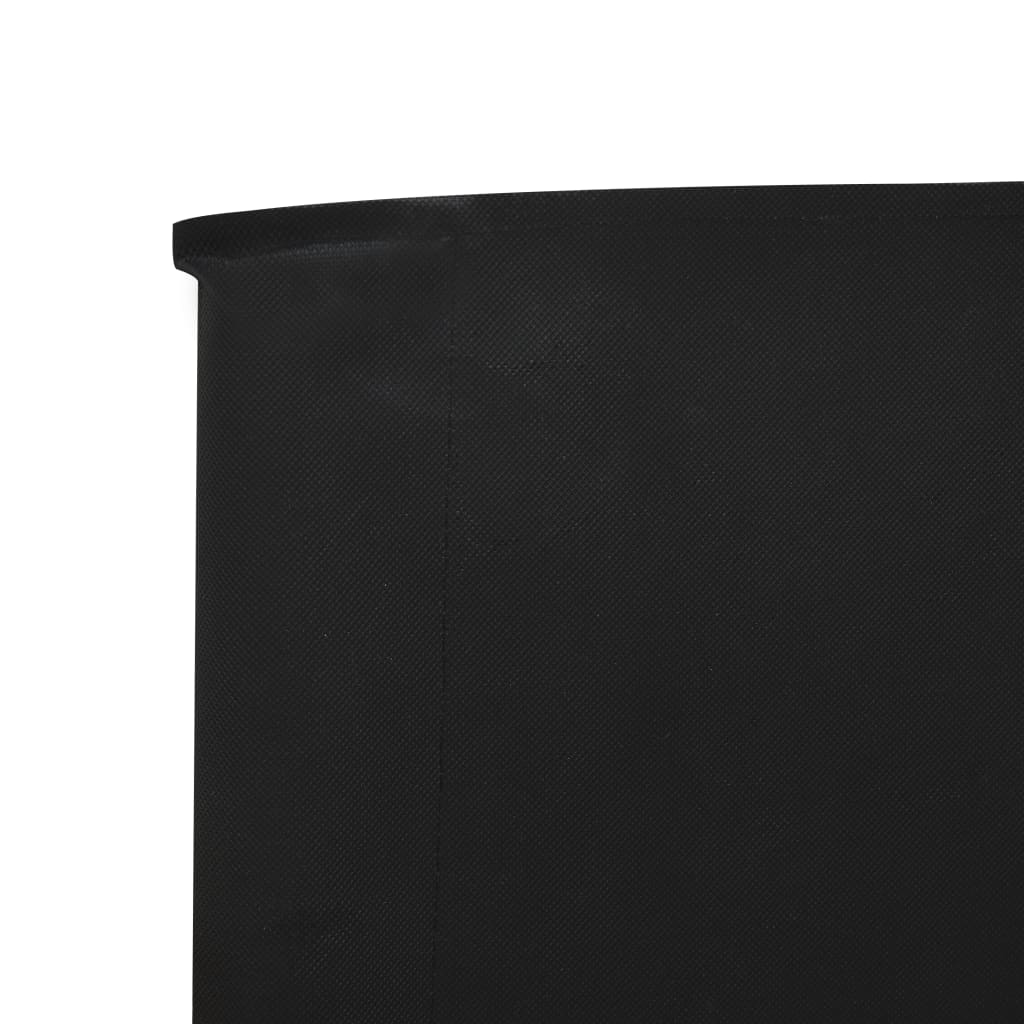 Windscherm 5-Panelen Stof 600 x 160 cm Zwart
