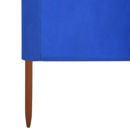 Windscherm 6-Panelen Stof Azuur 800 x 80 cm Blauw