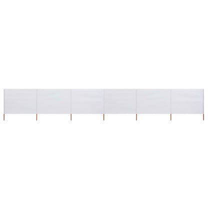 Windscherm 6-Panelen Stof 800 x 120 cm Zandwit