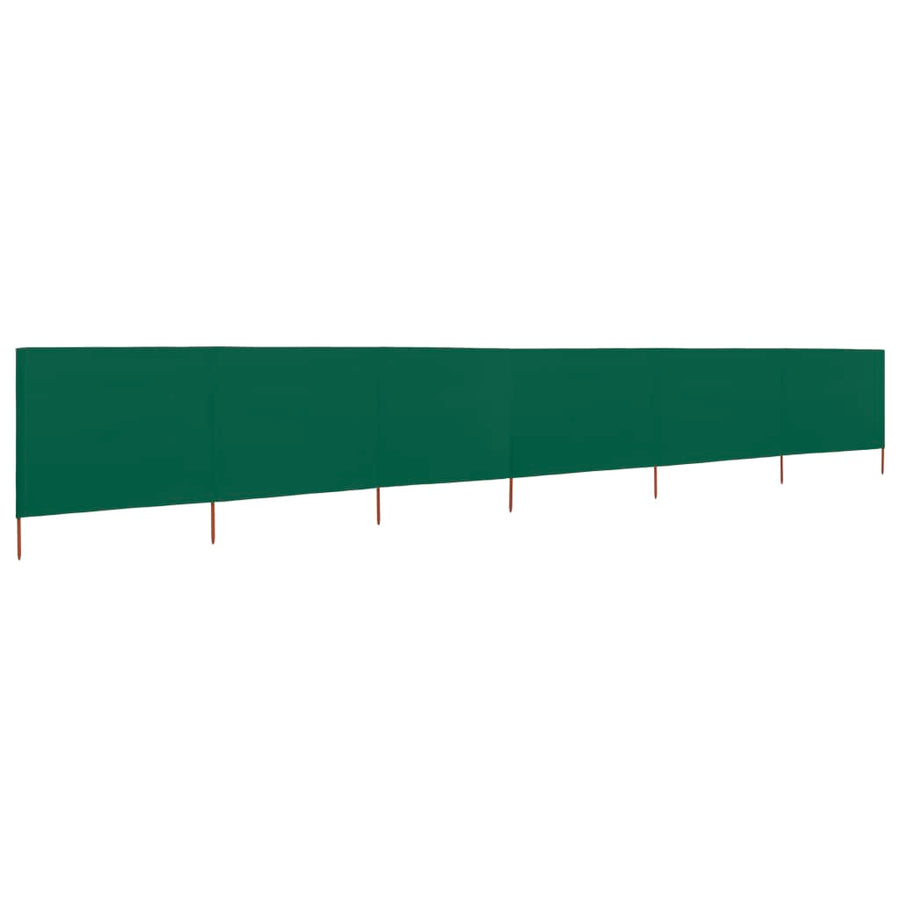 Windscherm 6-Panelen Stof 800 x 120 cm Groen