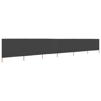 Windscherm 6-Panelen Stof 800 x 120 cm Antraciet