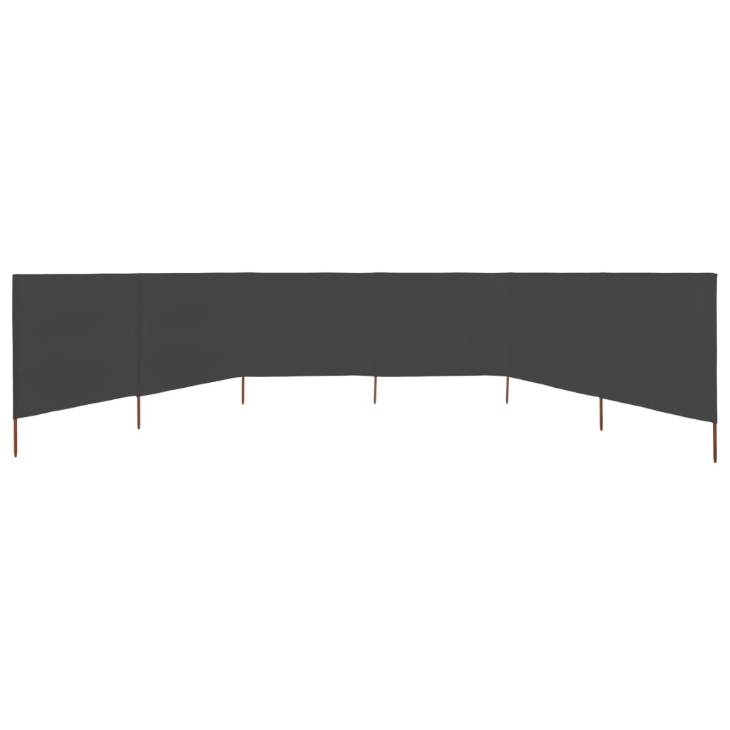 Windscherm 6-Panelen Stof 800 x 120 cm Antraciet