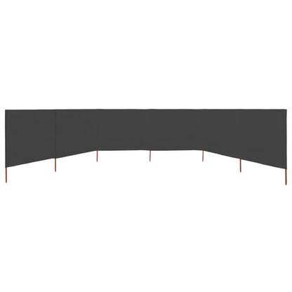 Windscherm 6-Panelen Stof 800 x 120 cm Antraciet
