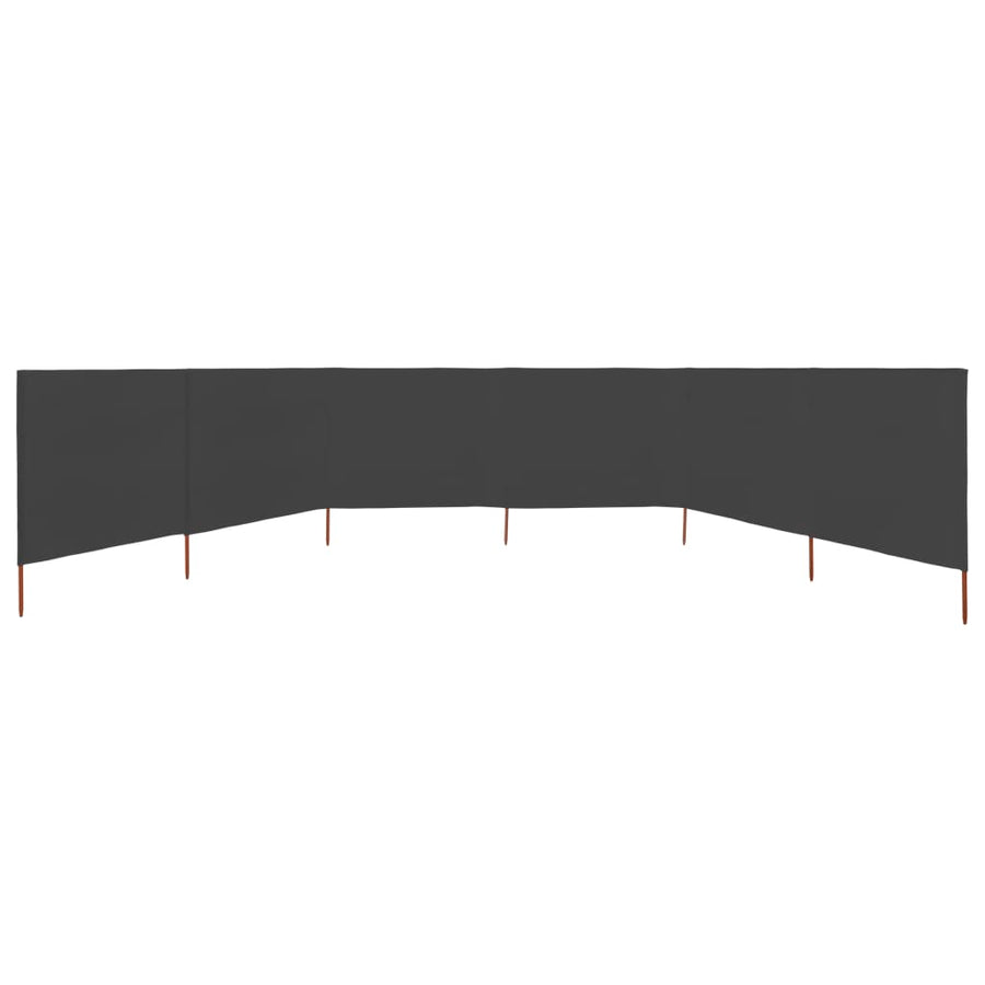 Windscherm 6-Panelen Stof 800 x 120 cm Antraciet