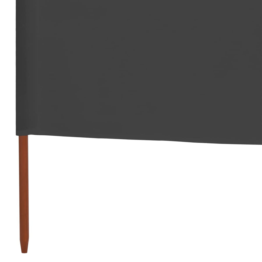 Windscherm 6-Panelen Stof 800 x 120 cm Antraciet