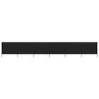 Windbreak 6-panel 800x120 cm fabric black