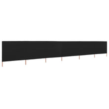 Windscherm 6-panelen 800x120 cm stof zwart