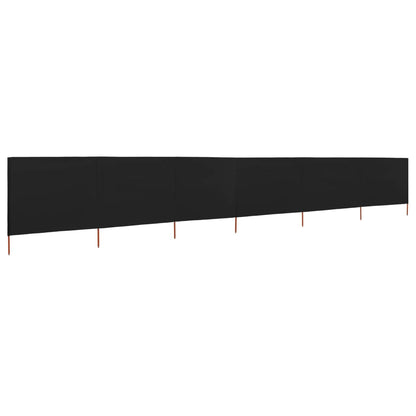 Windscherm 6-panelen 800x120 cm stof zwart