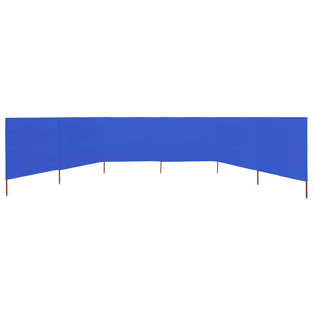Windscherm 6-Panelen 800X120 Cm Stof Azuurblauw