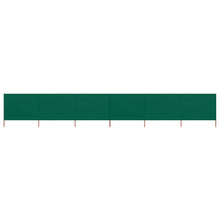 Windscherm 6-Panelen Stof 800 x 160 cm Groen