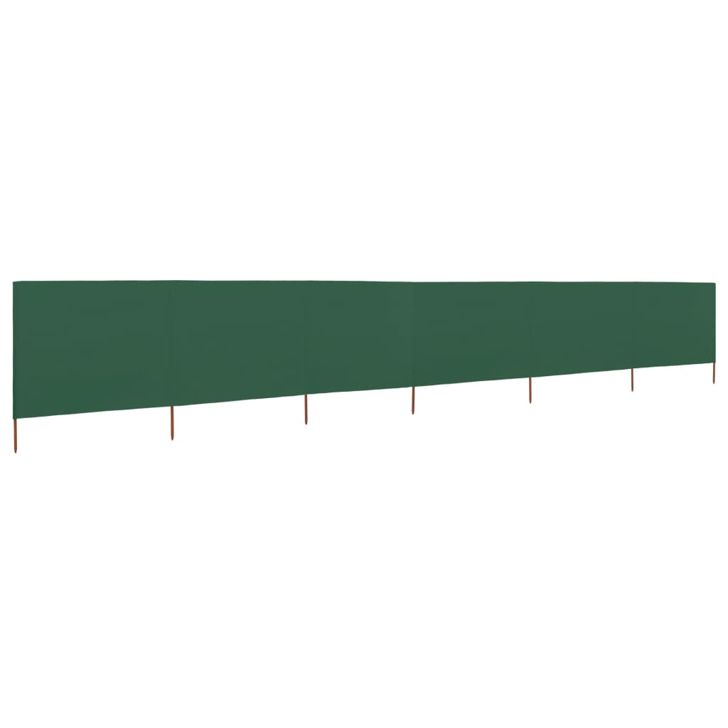 Windscherm 6-Panelen Stof 800 x 160 cm Groen
