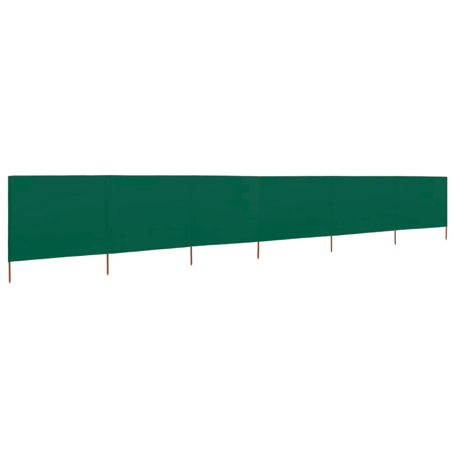 Windscherm 6-Panelen Stof 800 x 160 cm Groen