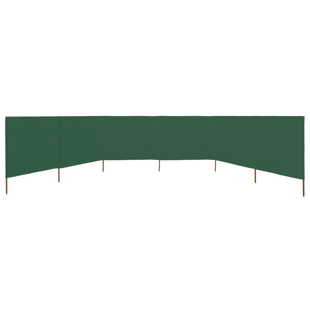 Windscherm 6-Panelen Stof 800 x 160 cm Groen