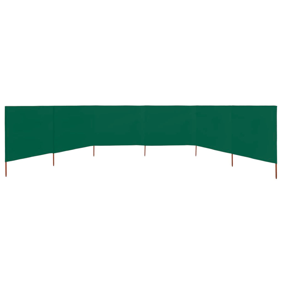 Windscherm 6-Panelen Stof 800 x 160 cm Groen