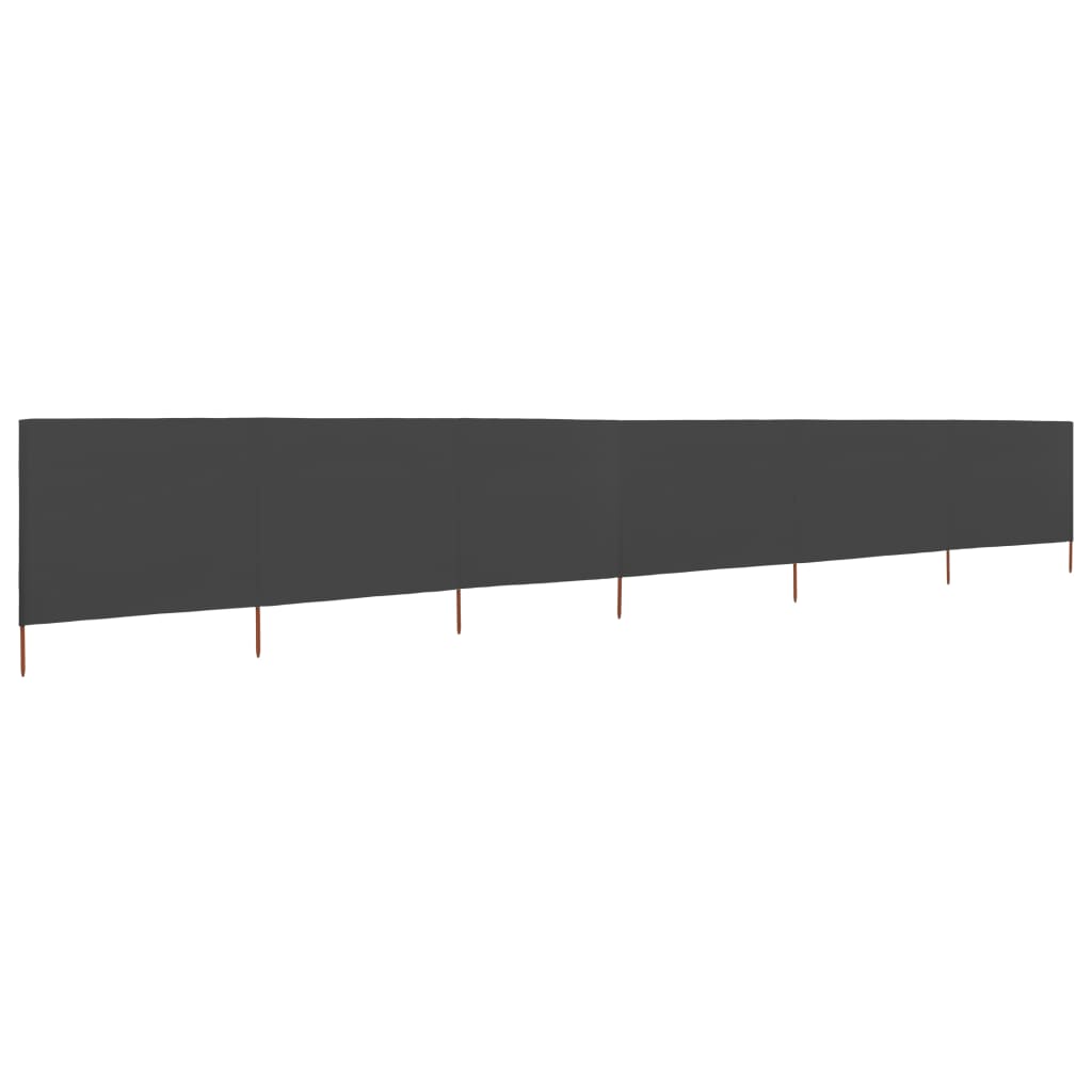 Windscherm 6-Panelen Stof 800 x 160 cm Antraciet