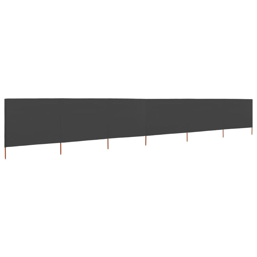 Windscherm 6-Panelen Stof 800 x 160 cm Antraciet