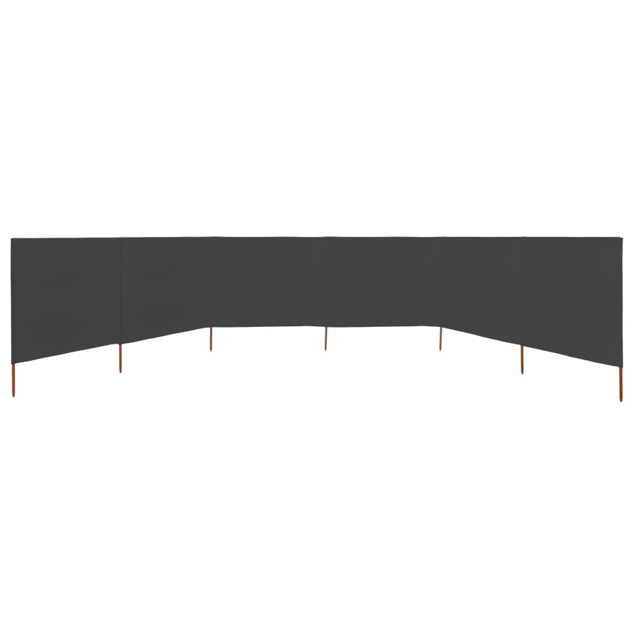 Windscherm 6-Panelen Stof 800 x 160 cm Antraciet
