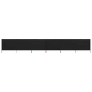 Windscherm 6 panelen 800x160 cm zwart nonwoven stof