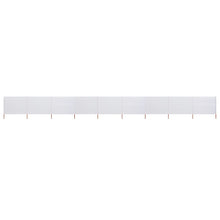 Windscherm 9-panelen 1200x80 cm stof zandwit
