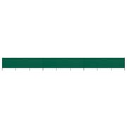 Windscherm 9-panelen 1200x80 cm groen nonwoven stof