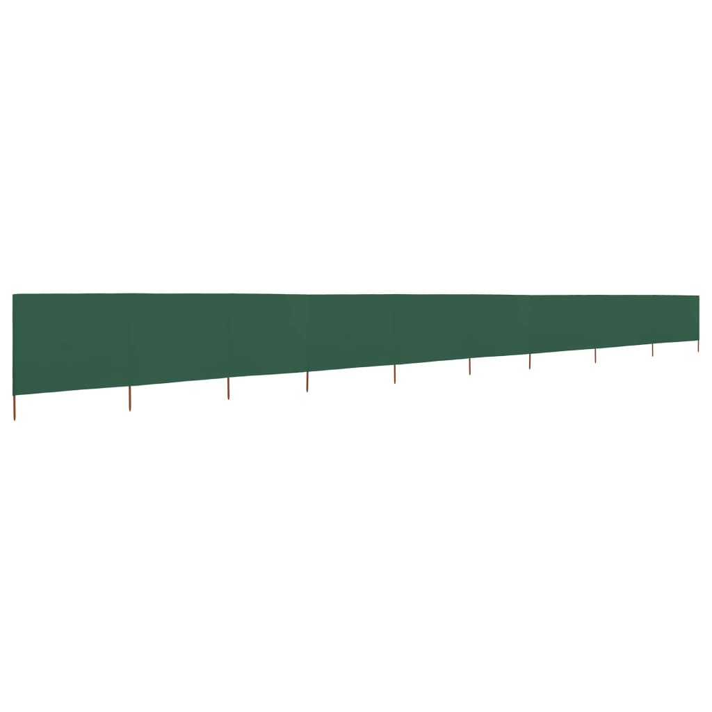 Windscherm 9-Panelen Stof 1200 x 80 cm Groen
