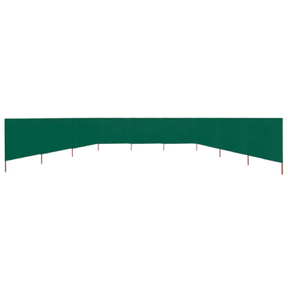 Windscherm 9-Panelen Stof 1200 x 80 cm Groen