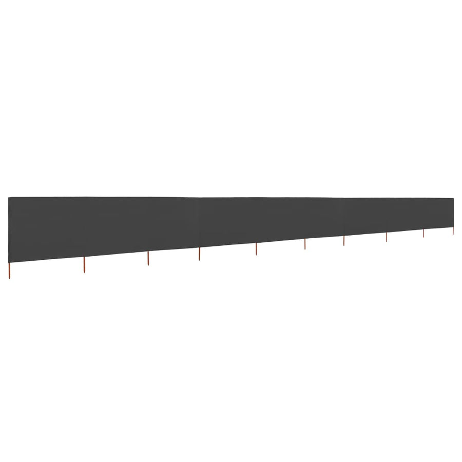 Windscherm 9-Panelen Stof 1200 x 80 cm Antraciet