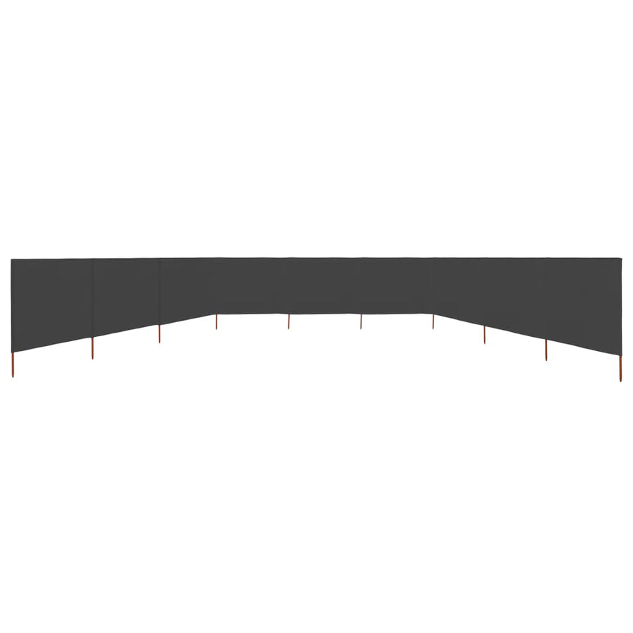 Windscherm 9-Panelen Stof 1200 x 80 cm Antraciet