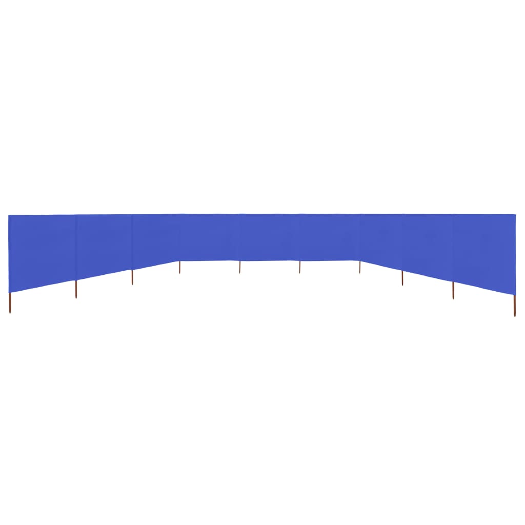 Windscherm 9-Panelen 1200X80 Cm Stof Azuurblauw 1200 x 80 cm