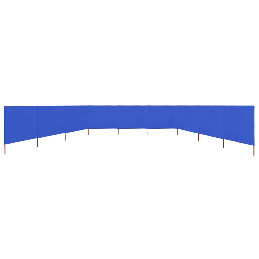 Windscherm 9-Panelen 1200X80 Cm Stof Azuurblauw 1200 x 80 cm