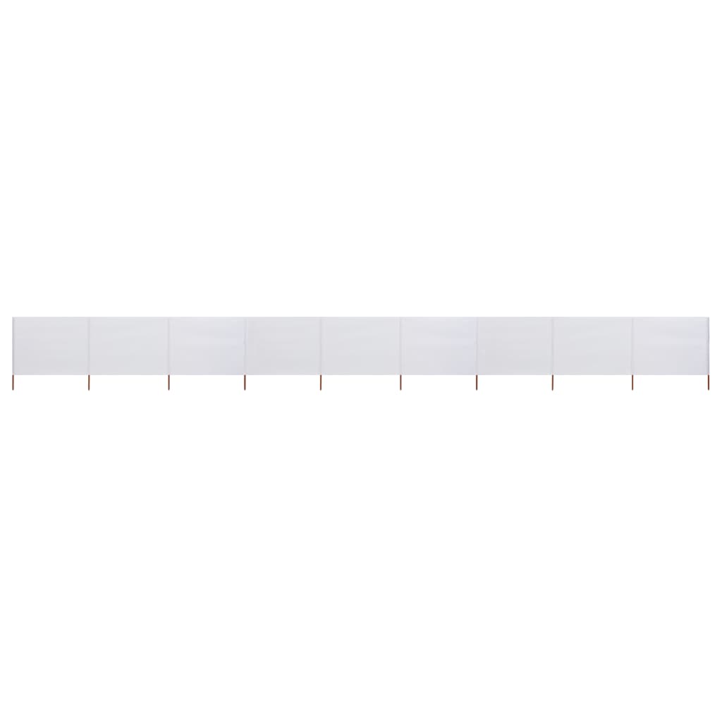 Windscherm 9-Panelen Stof 1200 x 120 cm Zandwit