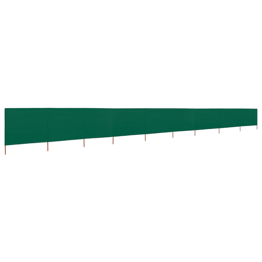 Windscherm 9-Panelen Stof 1200 x 120 cm Groen