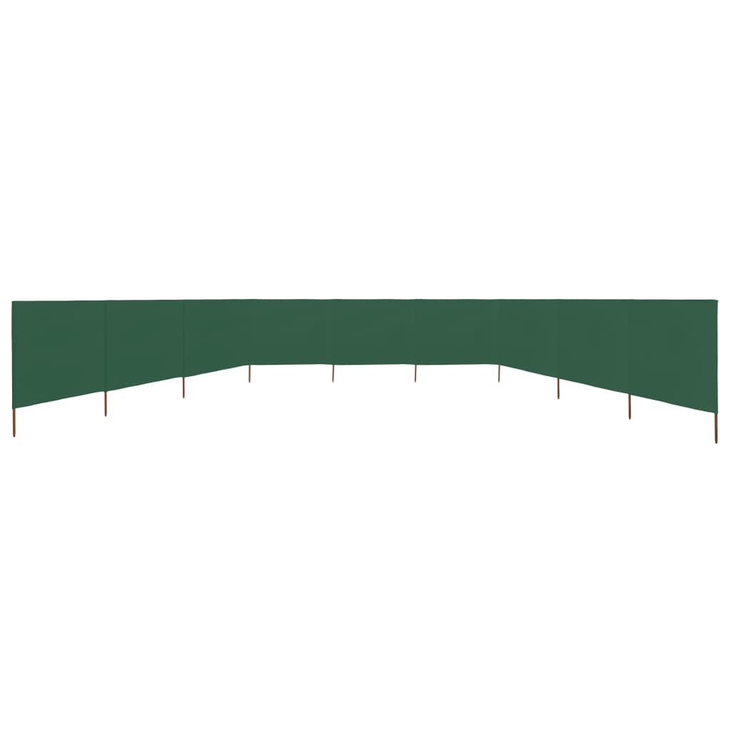 Windscherm 9-Panelen Stof 1200 x 120 cm Groen