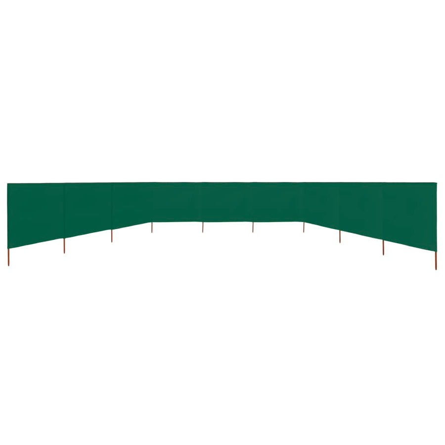 Windscherm 9-Panelen Stof 1200 x 120 cm Groen